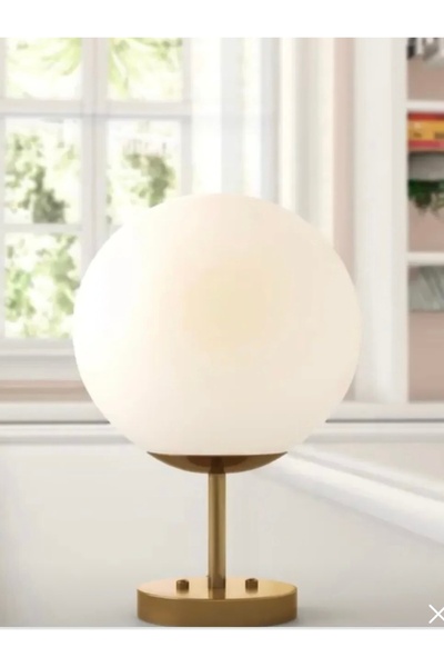 Fico Home Bova Glop Cam Abajur Metal Gövde E-14 Duy Masa Lambası