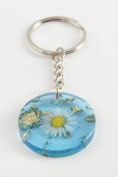 CT STONES Daisy Epoxy Keychain