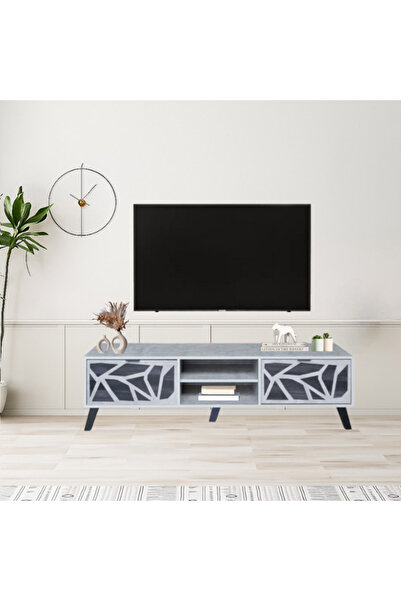 DEC22 A very distinctive TV table with a modern design, measuring 160 cm