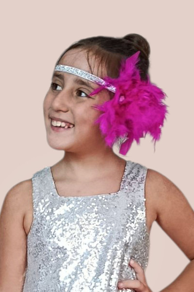 GİST KIZ ÇOCUK FUŞYA OTRİŞLİ SAÇ AKSESUARI