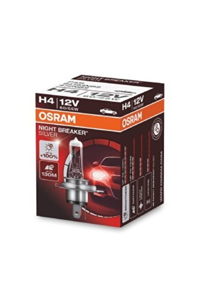 Osram Bec 12 V, H4 60/55 W Night Breaker Silver +100, 64193NBS