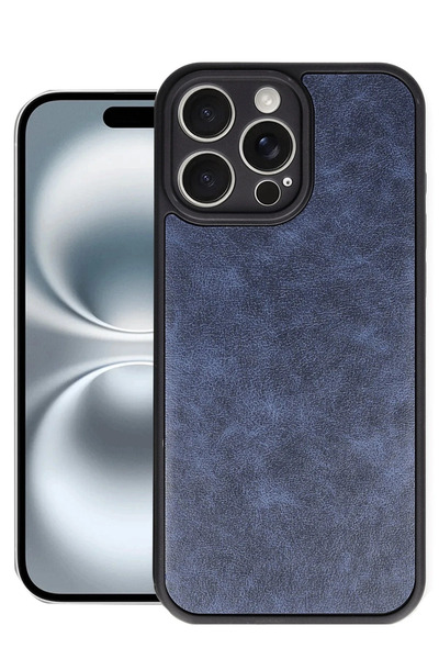 NewFace غطاء جلدي لهاتف آيفون 16 برو من إس بي تي آر إن إس (03234) - أزرق داكن