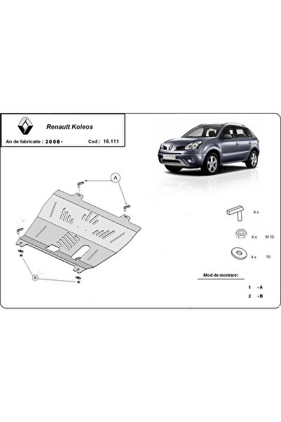 MTR Scut metalic motor, cutie de viteză pentru Nissan X-Trail-T31, Renault Koleos 2007-