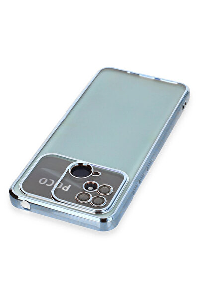 NewFace Sptrns Xiaomi Redmi 10C Case Silicone with Lens - (120038) Light Blue