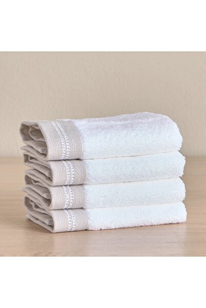 Generic مجموعة مناشف أصابع من القطن البرتغالي من فيلاير، 4 قطع، 650 جرام لكل متر مربع، 30×30 سم