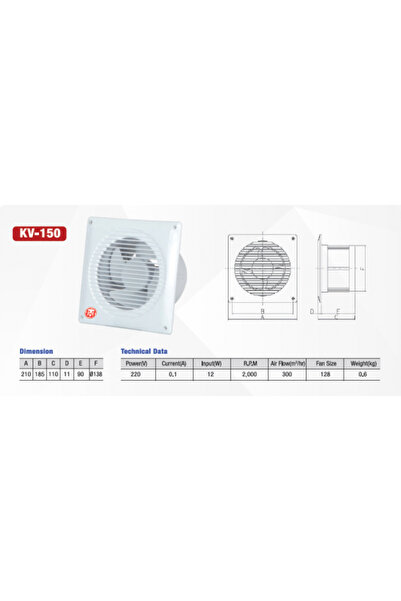 HTM Ventilation Fan 6-Inch (KV-150)