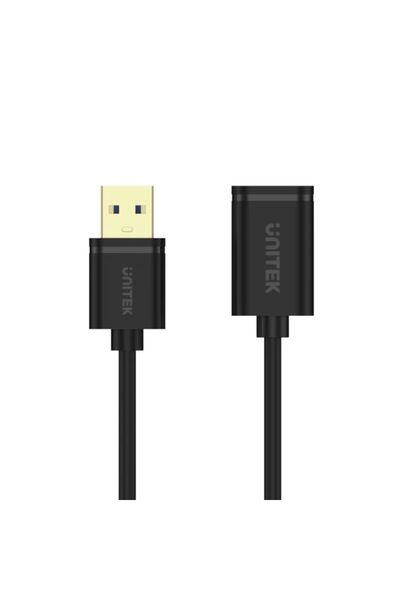 Unitek كابل تمديد USB 3.0، USB 3.0 من النوع A ذكر إلى أنثى، مطلي بالذهب، 1.5 متر | Y-C458GBK