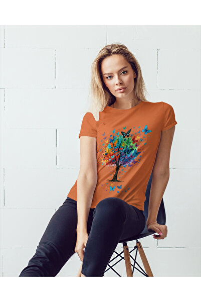 MVRDAR Tricou unisex 100% bumbac Flower Power pentru femei si fete