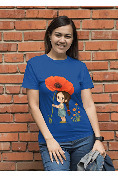 MVRDAR Tricou unisex 100% bumbac Flower Power pentru femei si fete