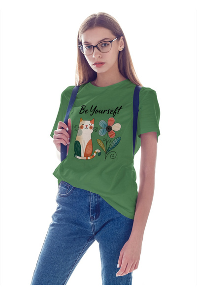 MVRDAR Tricou unisex 100% bumbac Flower Power pentru femei si fete