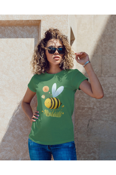 MVRDAR Tricou unisex 100% bumbac Flower Power pentru femei si fete