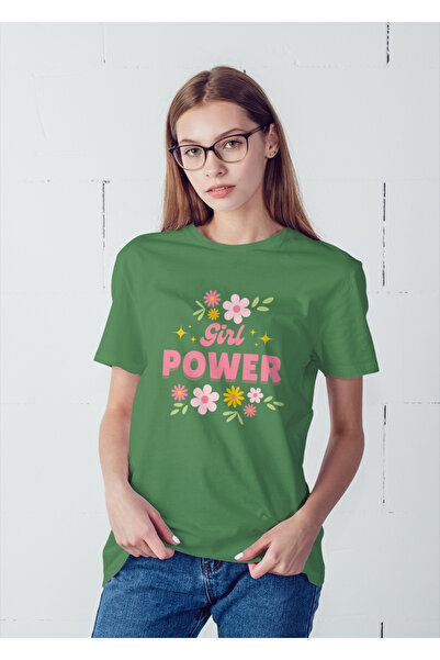 MVRDAR Tricou unisex 100% bumbac Flower Power pentru femei si fete