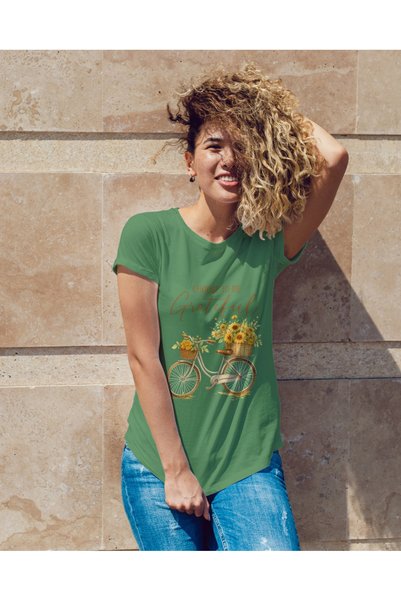 MVRDAR Tricou unisex 100% bumbac Flower Power pentru femei si fete