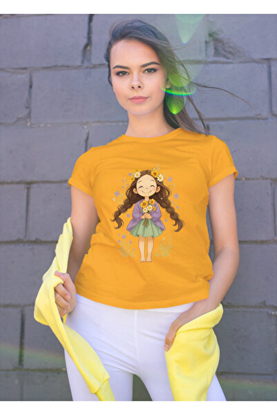 MVRDAR Tricou unisex 100% bumbac Flower Power pentru femei si fete