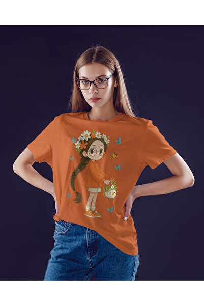 MVRDAR Tricou unisex 100% bumbac Flower Power pentru femei si fete