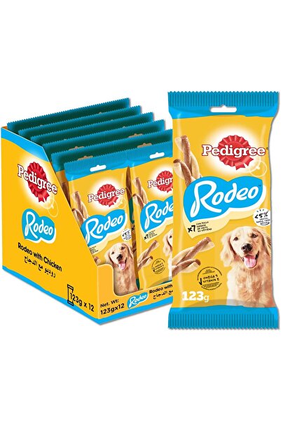 Pedigree Dog Treats, Rodeo Dog Treat, Chicken Flavor Pack of 12x123g, Bowls of Goodness, Treats for
