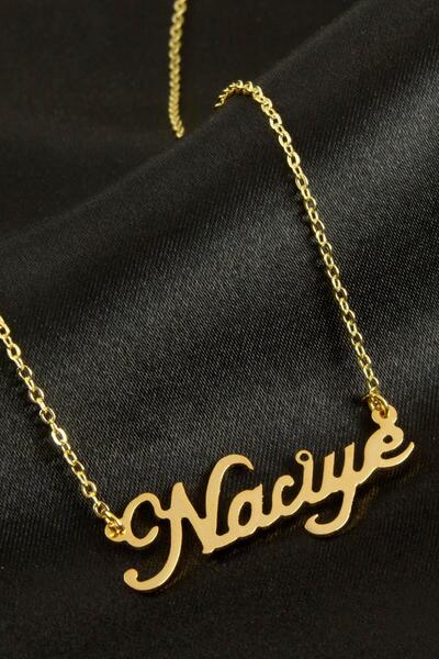 TakÇalıştır Naciye İsimli Kolye (Kişiye Özel) Zirkon Taşlı Kolye Şık Tasarım