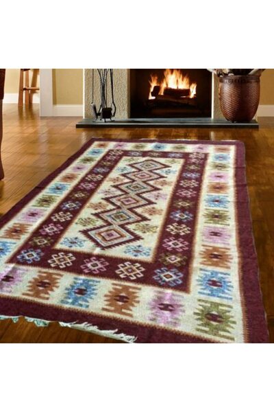 OEM Traditional Woven Rug, Double-Sided, 180x280cm, Brown and Cream, ROMB Model