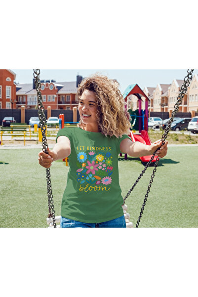 MVRDAR Tricou unisex 100% bumbac Flower Power pentru femei si fete