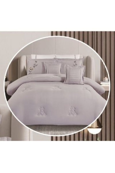 smart home Double Comforter - 8-piece embroidered Premium bedspread set made of 100% microfiber, 260x240cm