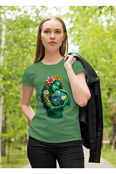 MVRDAR Tricou unisex 100% bumbac Flower Power pentru femei si fete