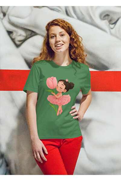 MVRDAR Tricou unisex 100% bumbac Flower Power pentru femei si fete
