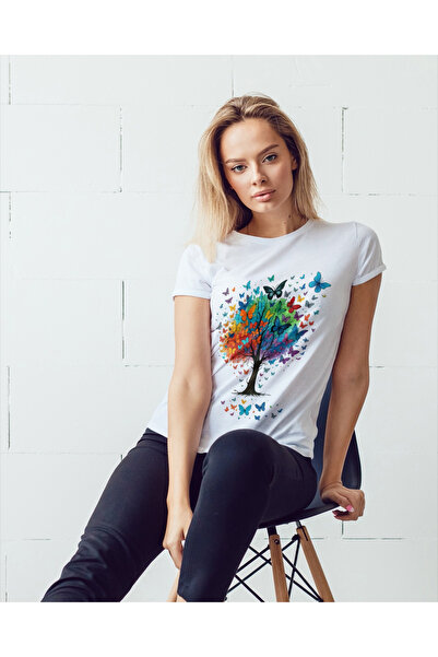 MVRDAR Tricou unisex 100% bumbac Flower Power pentru femei si fete