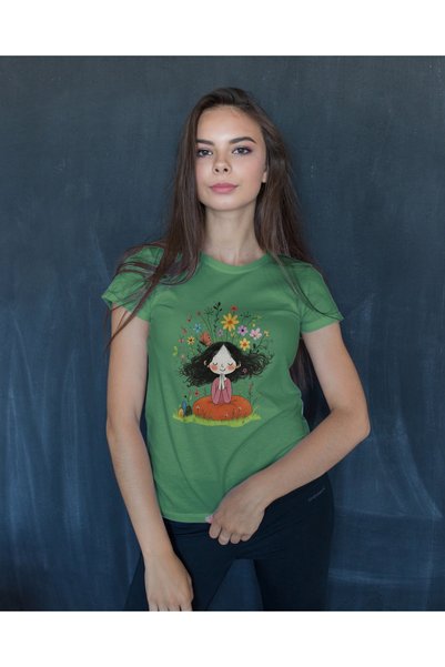 MVRDAR Tricou unisex 100% bumbac Flower Power pentru femei si fete