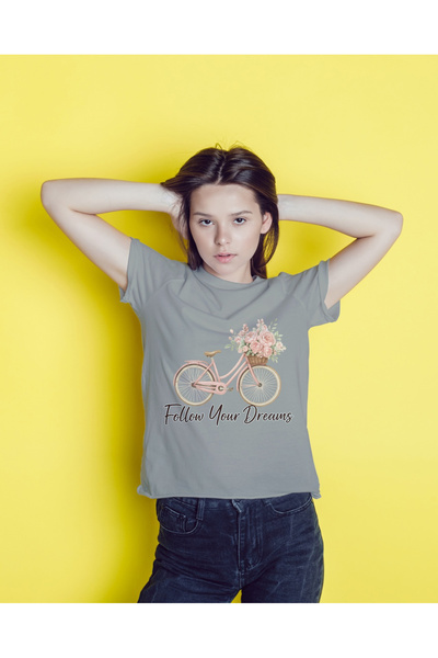 MVRDAR Tricou unisex 100% bumbac Flower Power pentru femei si fete