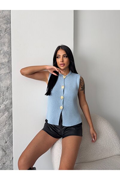 Lovely butik ΓΥΝΑΙΚΕΙΑ ΠΛΕΚΤΗ ΖΑΚΕΤΑ ΜΕ ΧΡΥΣΟ ΚΟΥΜΠΙ ΣΤΗΝ ΜΠΡΟΣΤΑ