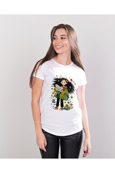MVRDAR Tricou unisex 100% bumbac Flower Power pentru femei si fete