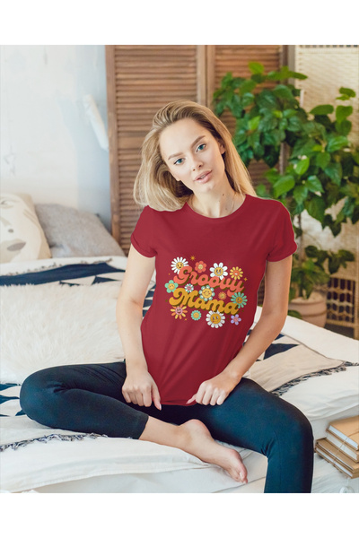 MVRDAR Tricou unisex 100% bumbac Flower Power pentru femei si fete