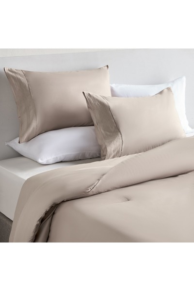 Generic Eternity Cotton Percale 325 Thread Count 3-Piece Queen Comforter Set - 200x240 cm