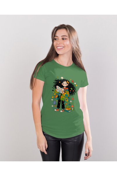 MVRDAR Tricou unisex 100% bumbac Flower Power pentru femei si fete