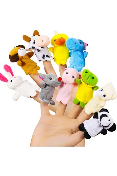 KESNUP Set of 10 finger figurines, develops manual skills, Multicolor