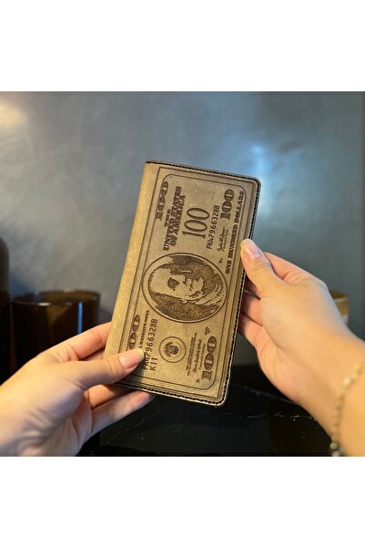 OUTCAST LEATHER DESIGN El Yapımı Hakiki Deri Telefon Bölmeli Dolar Cüzdan - Ş...