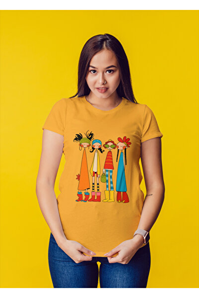 MVRDAR Tricou unisex 100% bumbac Flower Power pentru femei si fete