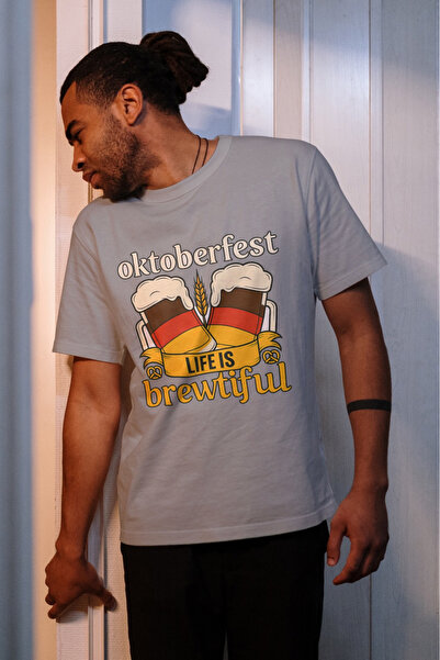MVRDAR Unisex 100% cotton T-shirt with Oktoberfest, beer and alcohol motifs