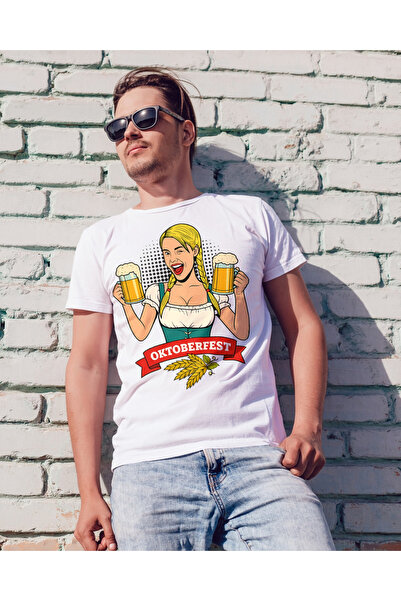 MVRDAR Unisex μπλουζάκι από 100% βαμβάκι με μοτίβα Oktoberfest, μπύρας και αλ...