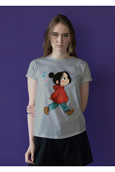 MVRDAR Tricou unisex 100% bumbac Flower Power pentru femei si fete