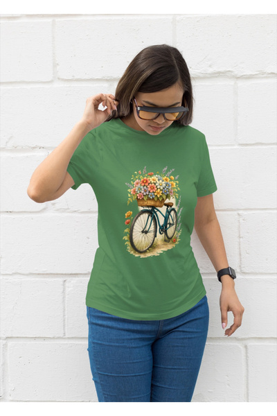 MVRDAR Tricou unisex 100% bumbac Flower Power pentru femei si fete