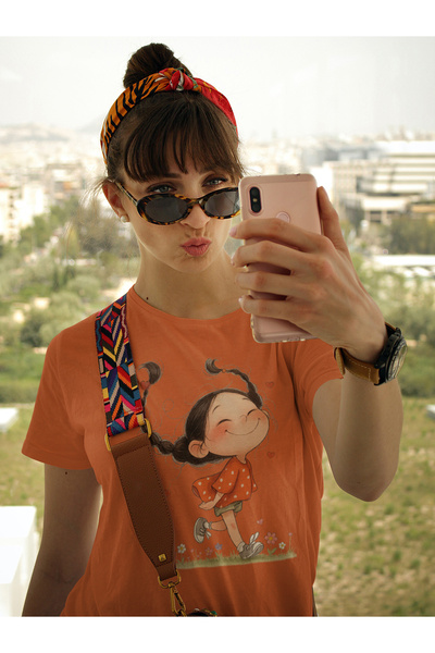 MVRDAR Tricou unisex 100% bumbac Flower Power pentru femei si fete
