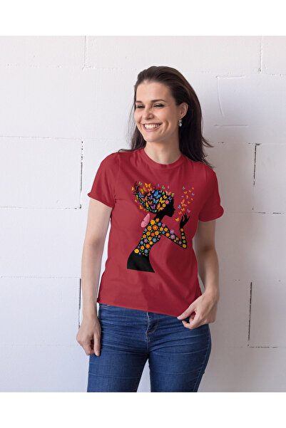 MVRDAR Tricou unisex 100% bumbac Flower Power pentru femei si fete
