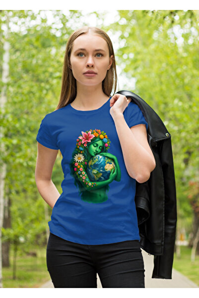 MVRDAR Tricou unisex 100% bumbac Flower Power pentru femei si fete