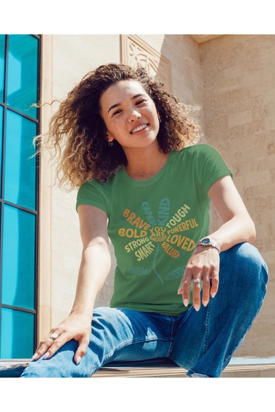 MVRDAR Tricou unisex 100% bumbac Flower Power pentru femei si fete