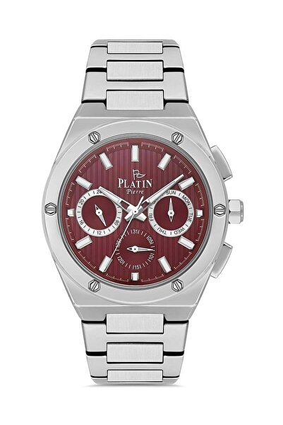 Platin Pierre HDS-PL-1194GA-A8 وظائف الحبل الفولاذي ساعة اليد الرجالية النشطة