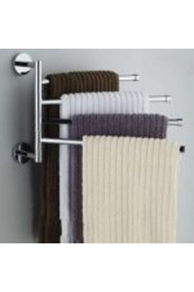 KESNUP Държач за кърпи за баня от 4 части, стомана, 43x35 см, сребрист