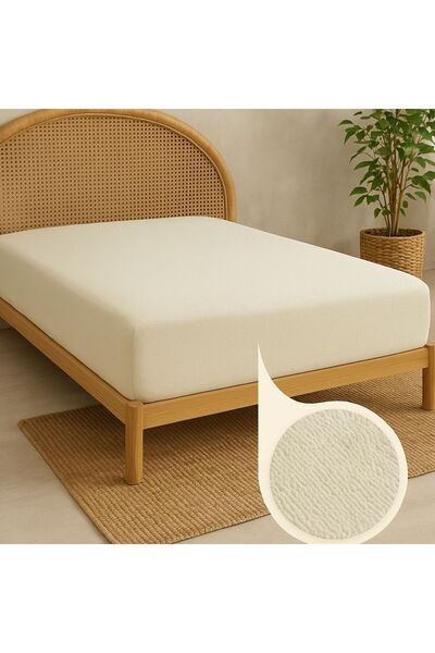 HANER BUTİK Single-Double-Battal Size Cotton Towel Elastic Sheet
