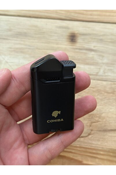 COHİBA Puro Çakmağı Flat Perde Pürmüz Alev Çok şık renkte Asfalt dokulu