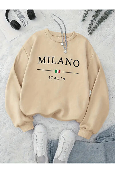 LG LAGULER Φούτερ MILANO με τύπωμα Φούτερ, άνετο φούτερ με στρογγυλή λαιμόκοψ...